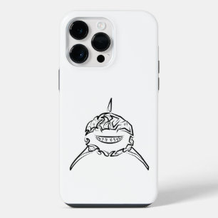 Funda Para iPhone 14 Pro Max Gran tiburón blanco y negro tribal