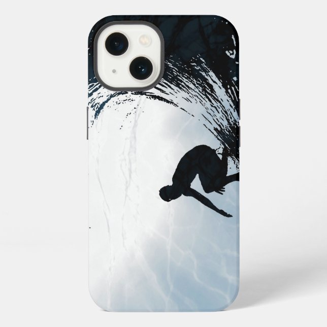 Funda Para iPhone Grandes olas surfista (Reverso )