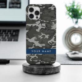 Gray Camouflage Pattern, Your name, Personalize