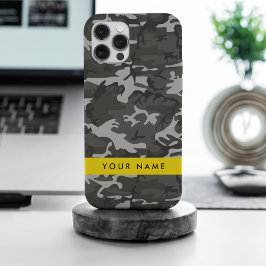 Gray Camouflage Pattern, Your name, Personalize