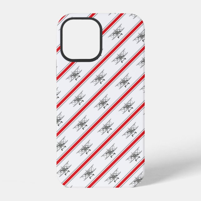 Funda Para iPhone Gray Plane Red Lines Airplanes Pilot Plane (Reverso )