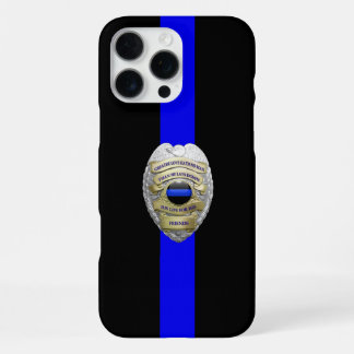 Funda Para iPhone 16 Pro Max Greater Love Police Badge Thin Blue Line