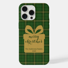 Green Plaid Christmas Festive Pattern -