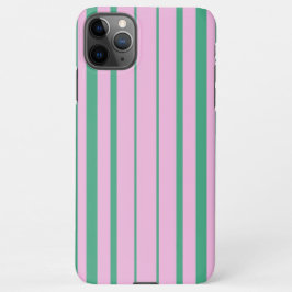 Funda Para iPhone 11Pro Max Green Stripes and Soft Pink iPhone 11 Pro Max Case