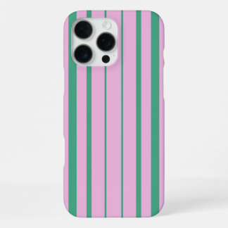 Funda Para iPhone 16 Pro Max Green Stripes and Soft Pink iPhone 16 Pro Max Case