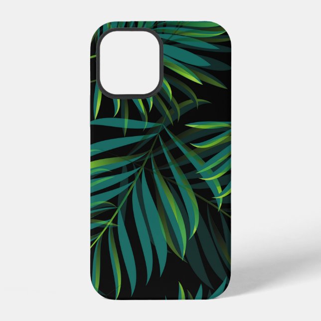 Funda Para iPhone Green tropical palm leaves. Seamless pattern graph (Reverso )
