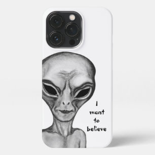 Funda Para iPhone 13 Pro Grey Alien , quiero creer