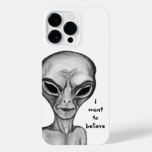 Funda Para iPhone 14 Pro Max Grey Alien , quiero creer