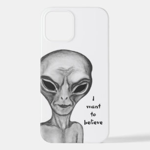 Funda Para iPhone 12 Grey Alien , quiero creer