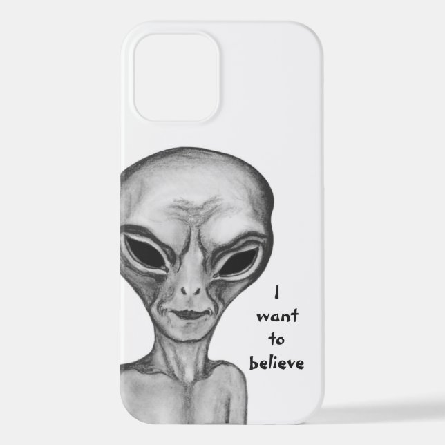 Funda Para iPhone Grey Alien , quiero creer (Reverso )
