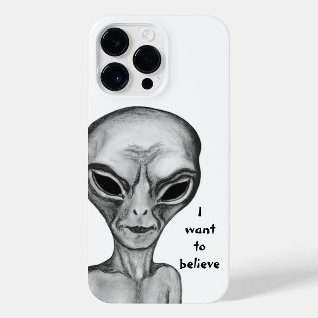 Funda Para iPhone Grey Alien , quiero creer (Reverso)