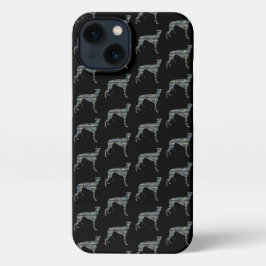 Greyhound Lurcher Cute Perro Silhouette Black