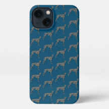 Greyhound Lurcher Cute Perro Silhouette Blue