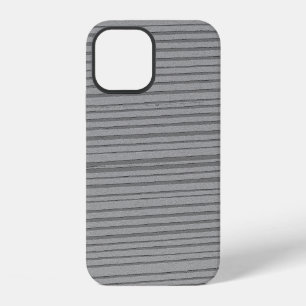 Funda Para iPhone 12 Gris Plateado Patrón de Rayas Moderno Único