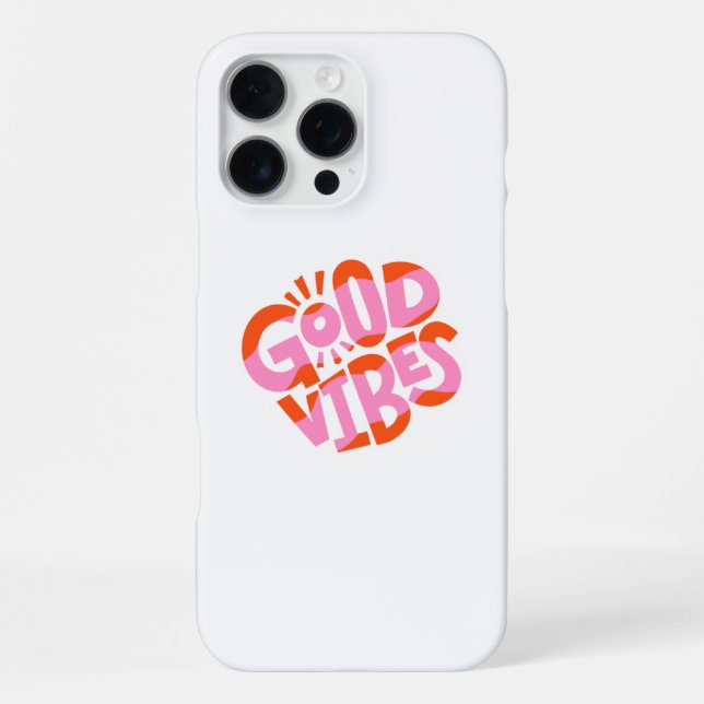 Funda Para iPhone Groovy Good Vibes Retro Lettering Design (Reverso )