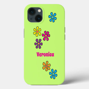 Groovy Hippie Flor Nombre Personalizado