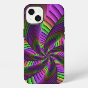 Groovy Patrón de Fractal de Neón Colorido y Energé