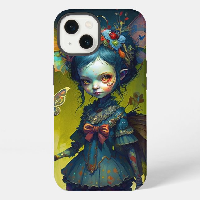 Funda Para iPhone Grumpy Fairy Pixie Fantasy Art (Reverso )