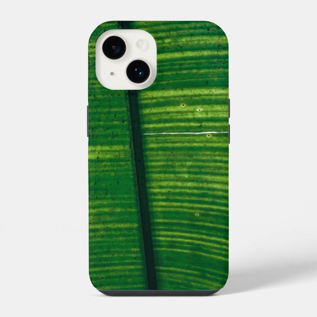 Funda Para iPhone Grünes Blatt mit Details aus Costa Rica (Reverso )