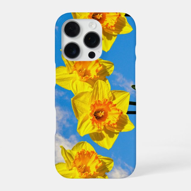 Funda Para iPhone Grupo de Daffodils Medalla de Oro Flores Estuche d (Reverso)