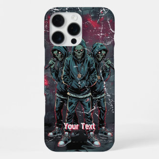 Funda Para iPhone 16 Pro Max Grupo de raperos zombies urbanos de terror regalo