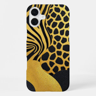 Funda Para iPhone 16 Plus Guardia salvaje: impresión de animales negros y am