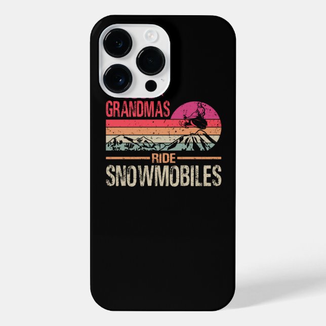 Funda Para iPhone Guay Grandmas Rie Snowmobiles - Papá moto de nieve (Reverso)