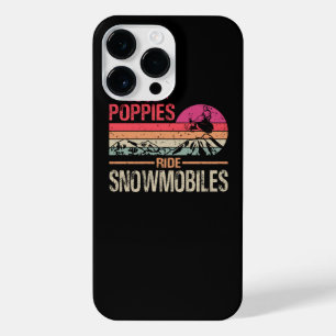 Funda Para iPhone 14 Pro Max Guay Poppies monta motos de nieve - Snowmobile Dad
