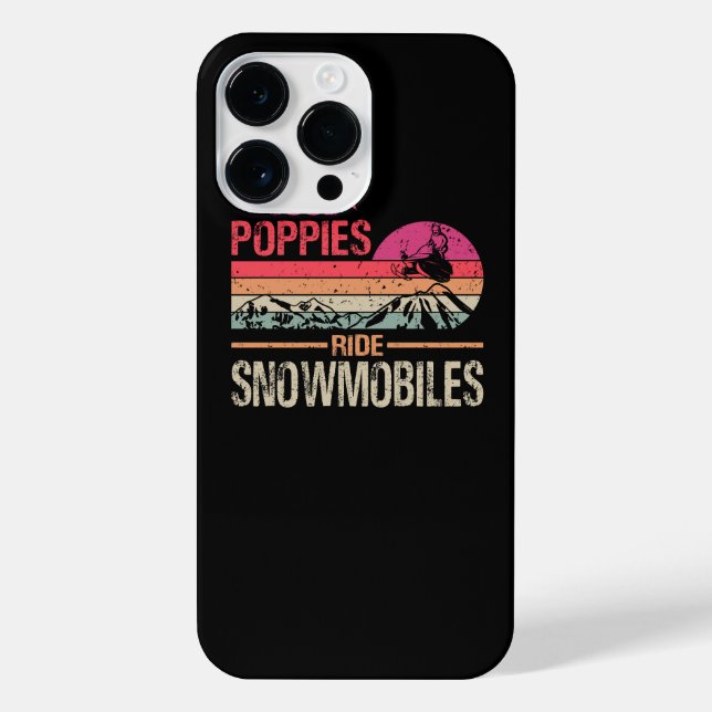 Funda Para iPhone Guay Poppies monta motos de nieve - Snowmobile Dad (Reverso)