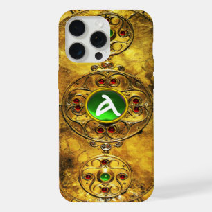 GUERRA CELÁTICA SHIELD EMERALD RUBY GEM MONOGRAM