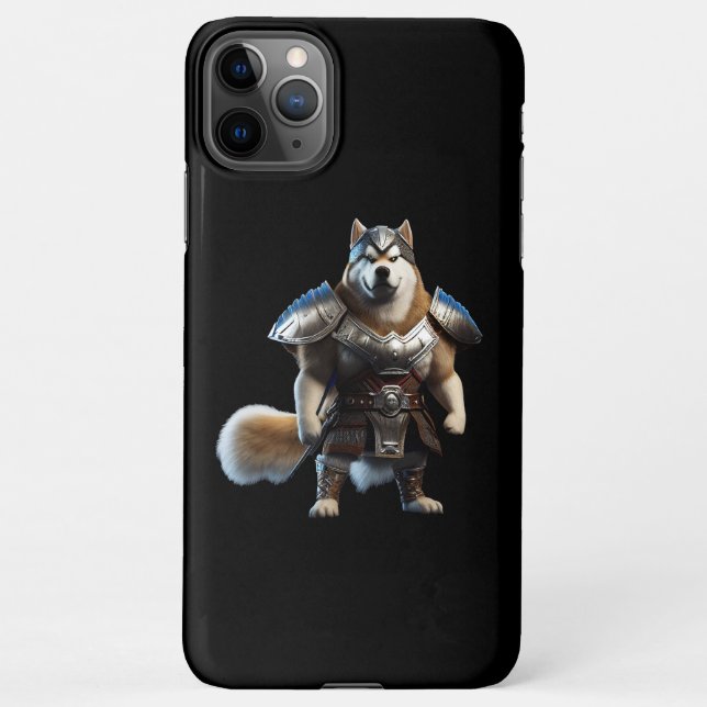 Funda Para iPhone Guerrero Alaskan Malamute Perro, perro militar de  (Reverso)