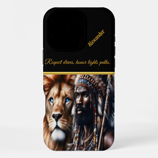 Funda Para iPhone Guerrero de buen corazón, (Reverso )