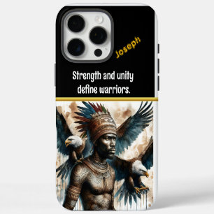 Funda Para iPhone 16 Pro Max Guerrero valiente con símbolos de águila