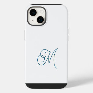 Funda Para iPhone 14 Guion clásico inicial simple monogramado