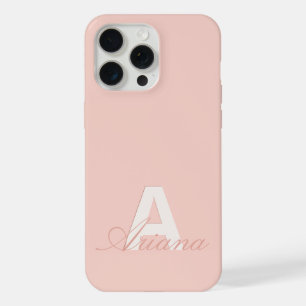 Guión femenino rosa moderno de Rubor monogramado