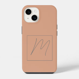 Funda Para iPhone 14 Guion inicial moderno simple monogramado