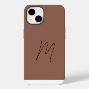 Funda Para iPhone 14 Guión inicial monogramado moderno plano