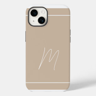 Funda Para iPhone 14 Guión inicial monogramado moderno plano