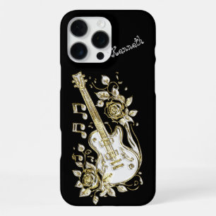 Funda Para iPhone 16 Pro Max Guitarra dorada toca acorde perfecto