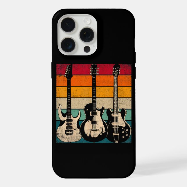 Funda Para iPhone Guitarra retro (Reverso )
