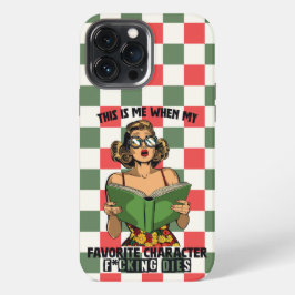 Funda Para iPhone 13 Pro Max Gusano de libros de arte pop, Navidades