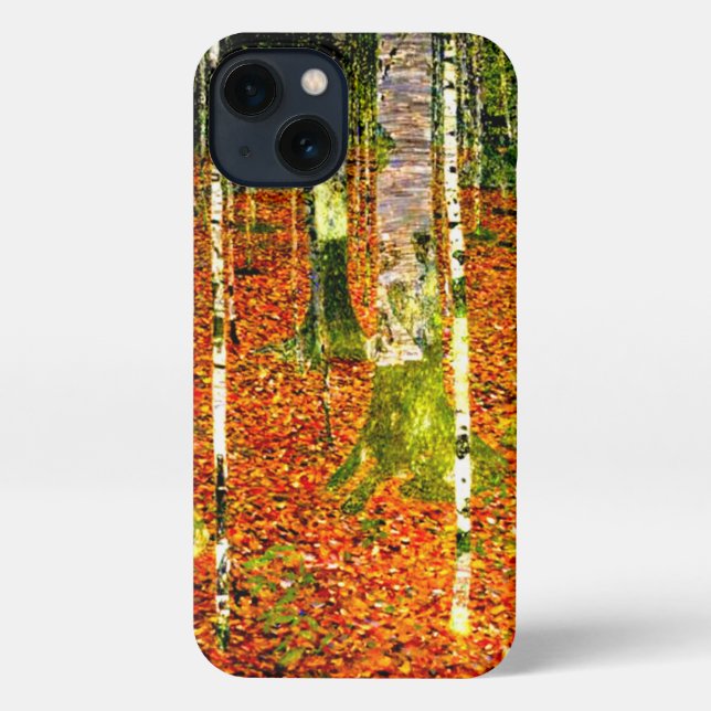 Funda Para iPhone Gustav Klimt Birch Trees (Reverso )
