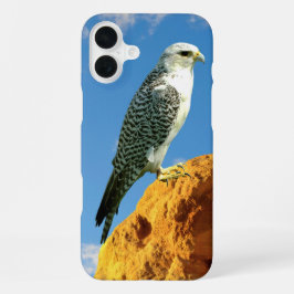 Funda Para iPhone 16 Plus Gyrfalcon colgado en una caja de teléfonos de rock