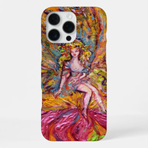 Funda Para iPhone 16 Pro Max HADA DE LAS FLORES EN EL IRIS ROSA Fantasía