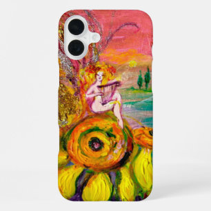 Funda Para iPhone 16 Plus HADA DE LOS GIRASOLES Rosa Amarillo Fantasía