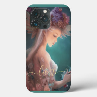 Funda Para iPhone 13 Pro Hada En La Acuarela Del Jardín De La Luna