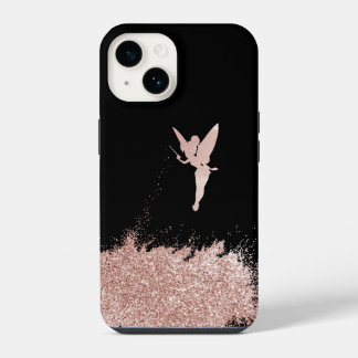 Funda Para iPhone 14 hada rosa, acuarelas
