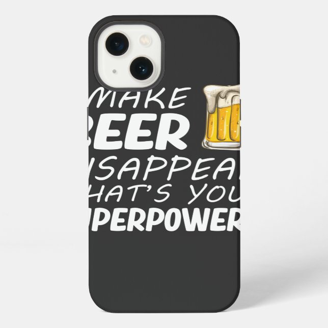 Funda Para iPhone Hago que la cerveza desaparezca (Reverso )