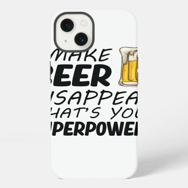 Funda Para iPhone Hago que la cerveza desaparezca (Reverso )