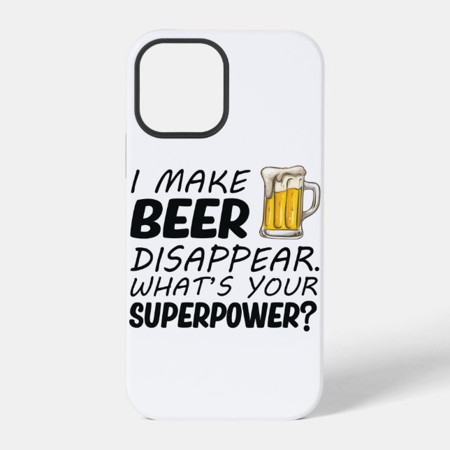 Funda Para iPhone Hago que la cerveza desaparezca (Reverso )